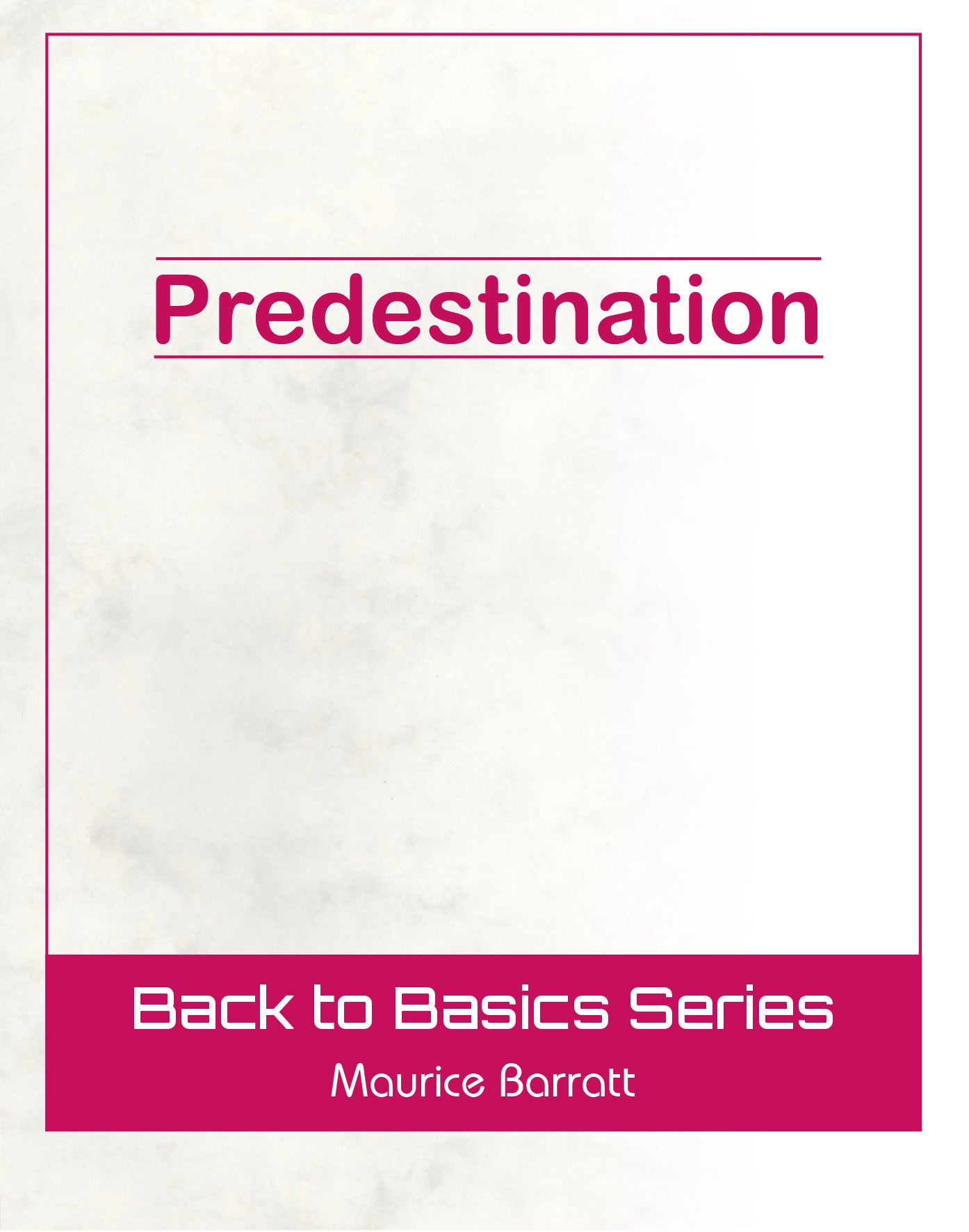 Booklet - 'Predestination'